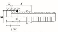 Connettori idraulici del tubo flessibile con la parte girevole femminile diritta Seat piano di ORFS 2