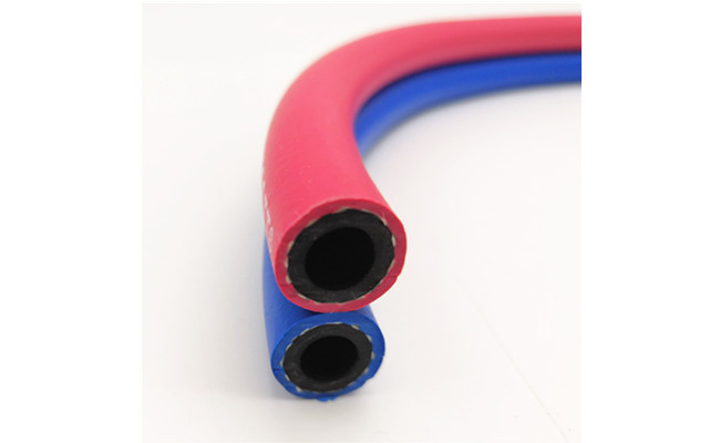 Resistenza invecchiante dell'ossigeno del tubo flessibile ad alta intensità di gomma blu rosso della saldatura ossiacetilenica 0