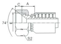 1/4" connettore di un pezzo idraulico 26711Y-04-04 del montaggio di tubo flessibile di JIC Femal 04 0
