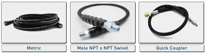 1/4" a 3/8" tubo flessibile ad alta pressione della rondella con i montaggi del NPT ed il limitatore della curvatura 0