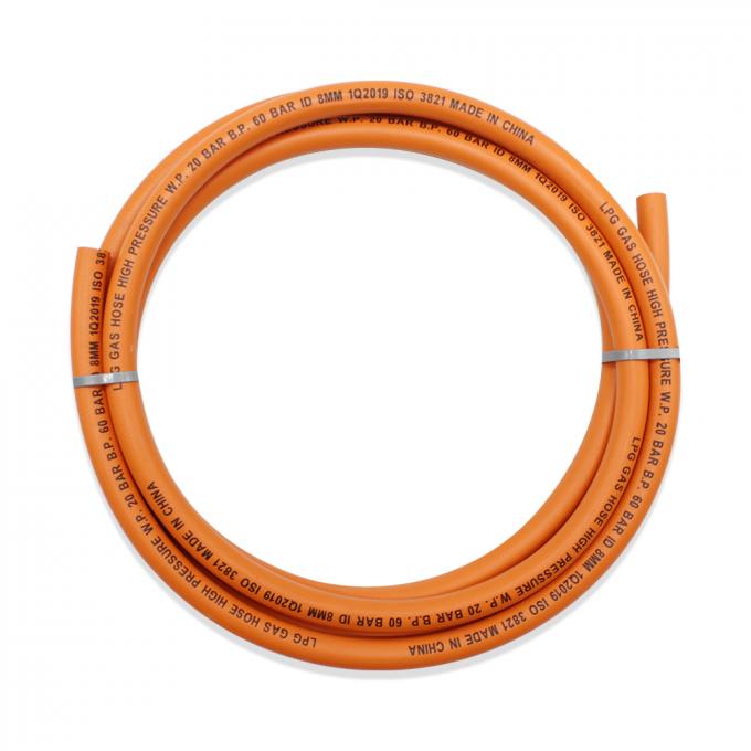 Tubo flessibile resistente 6.3mm del gas dell'olio naturale arancio GPL 8.0mm 10mm 2