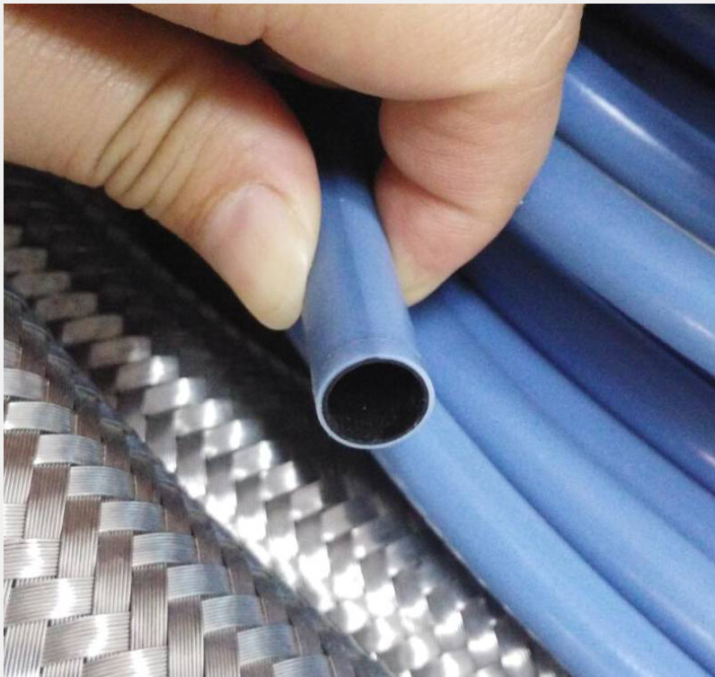 Tubo PTFE ad alta pressione con uno strato intrecciato di acciaio inossidabile per il trasporto e l'idraulica mobile