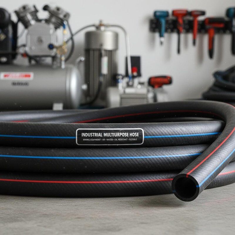 Tubo Flessibile Industriale Multiuso in Gomma per Attrezzature Minerarie con Tubo Interno in Nitrile Resistente all'Olio e Rinforzo Tessile ad Alta Resistenza
