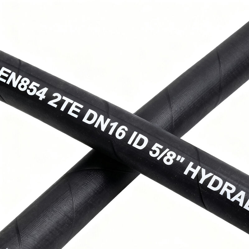 Tubo flessibile idraulico ad alta pressione EN 853 2TE con elevata resistenza alla trazione, flessibilità e compatibilità con vari fluidi idraulici