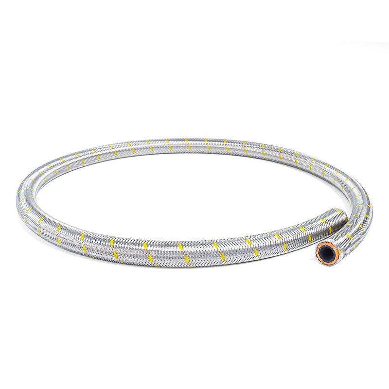 Alto rendimento di cotone intrecciato/acciaio inossidabile come copertura NBR Fuel Hose ¢ flessibile e resistente all'olio, servizio di taglio gratuito per sistemi idraulici industriali