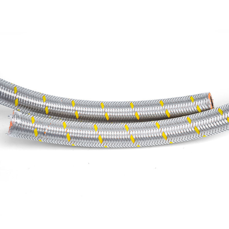 Alto rendimento di cotone intrecciato/acciaio inossidabile come copertura NBR Fuel Hose ¢ flessibile e resistente all'olio, servizio di taglio gratuito per sistemi idraulici industriali