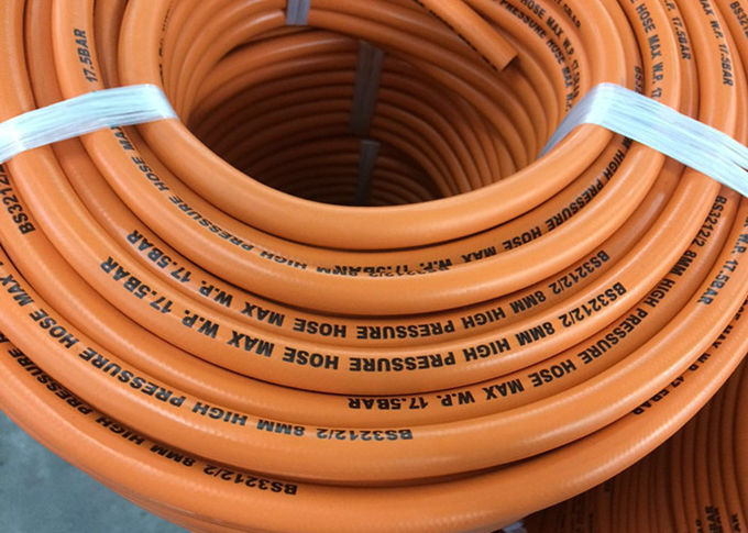 BS3212/2 norma 5/16" tubo flessibile alto del gas di pressione di pollice, colore dell'arancia del tubo a gas di GPL 0